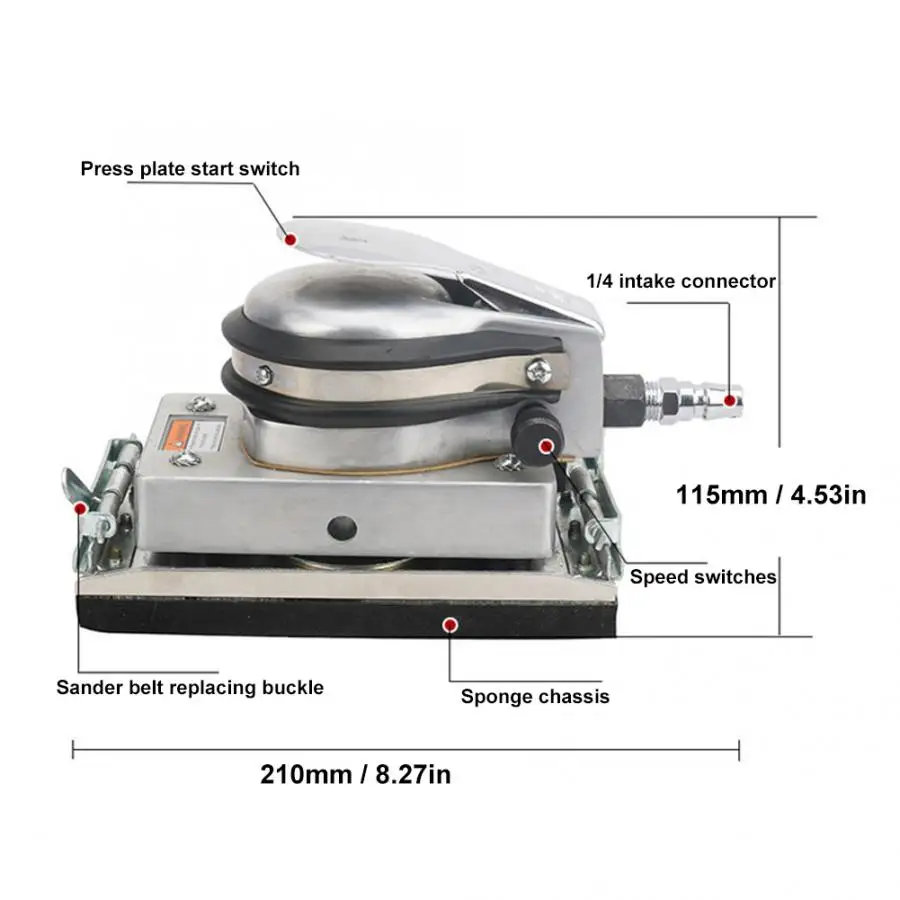 8000 об/мин пневматическая шлифовальная машина полировщик квадратный
