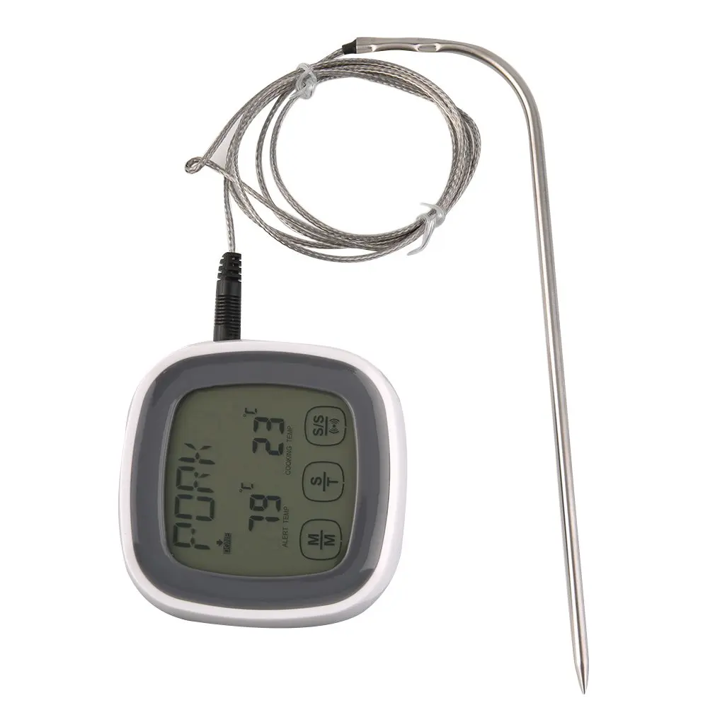 Питьевой сенсорный ЖК-дисплей цифровой дисплей мясо еда приготовления термометр