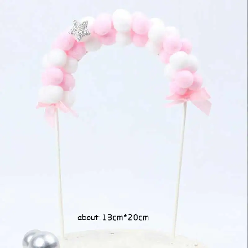 pink white Лидер продаж Розовый Синий Мягкий облако Торт Топ флаги торт Топпер Детская Игрушка В ванную праздничный торт украшения вечерние поставки - Цвет: pink white