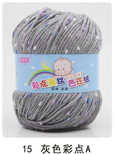 15 gray camou A TPRPYN 1 шт = 50 г детский хлопок кашемир пряжа для ручная вязка крючком камвольная шерстяная нить красочная Эко-окрашенная рукоделие - Цвет: 15 gray camou A