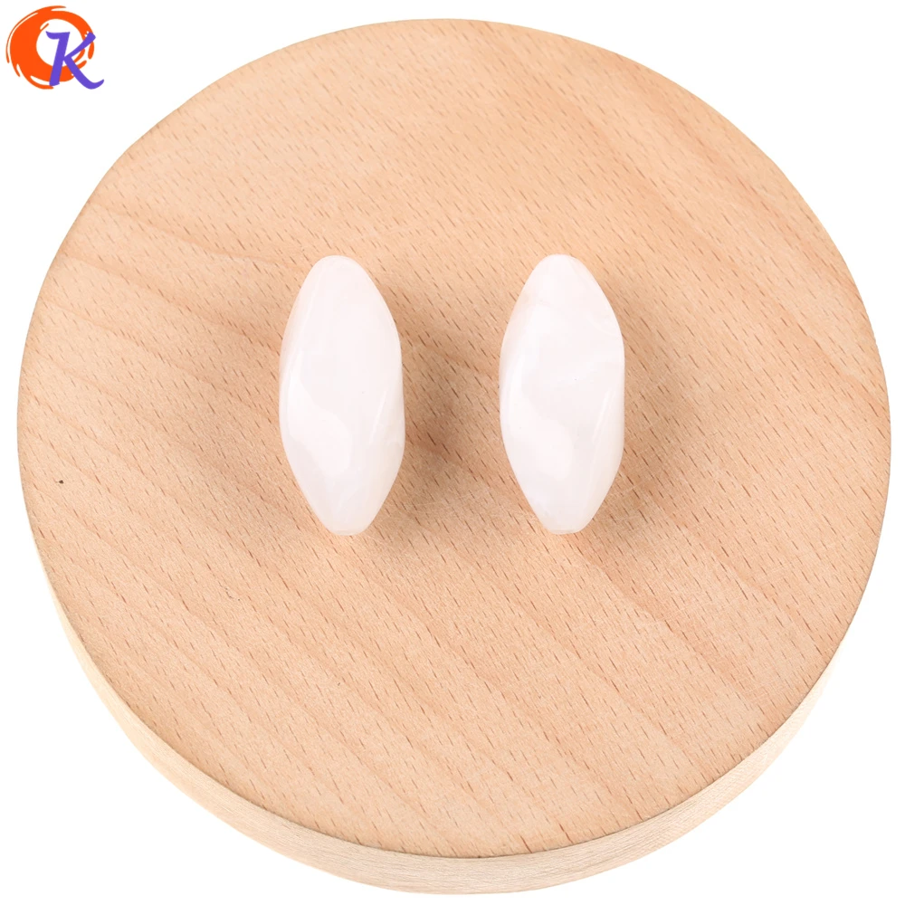 

Cordial Design 17x32mm 125Pcs Acrylic Beads/Twisty Shape/Marble Effect/Bead For DIY Accessories/Necklace Making/Earring Findings