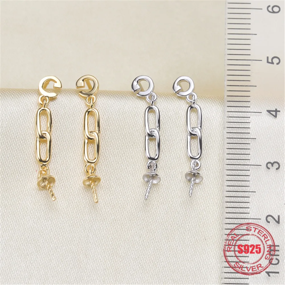 Горячая продажа материалы для сережек из жемчуга-серьги стерлингового серебра