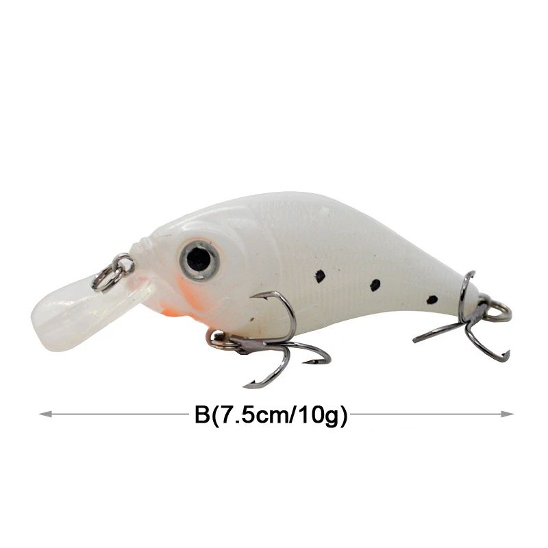 1pc x Luminous Minnow Hard Bait Artificial Bass Lures With Treble Hooks Crankbaits Pike Carp Pesca Fishing Tackle | Спорт и