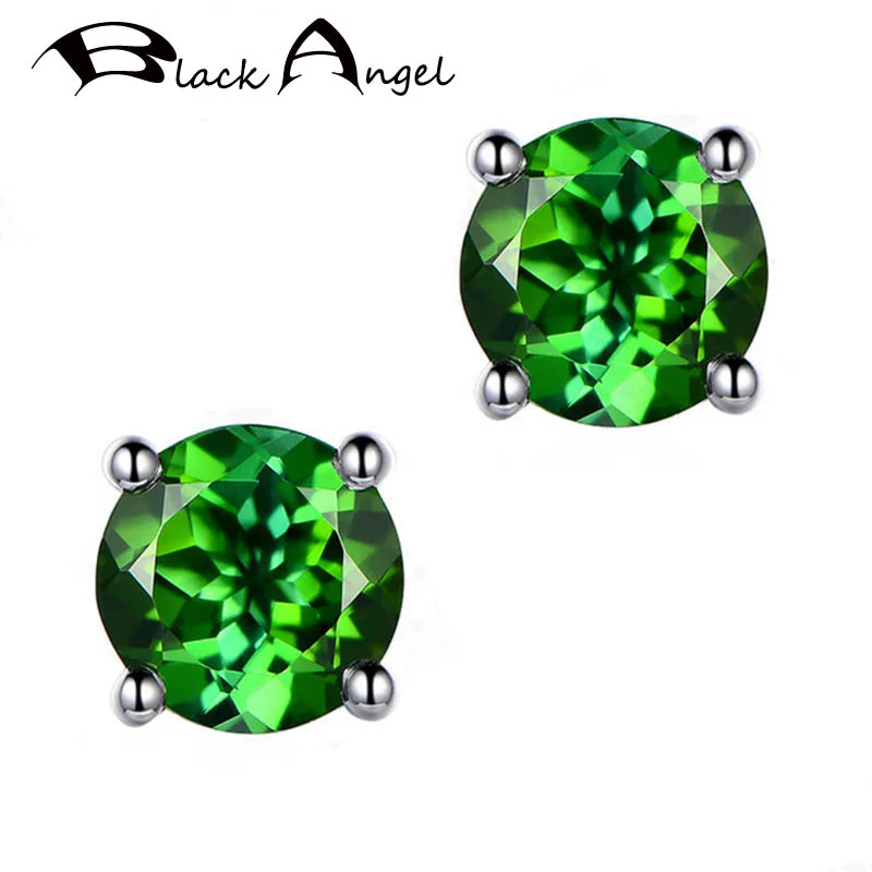 Черный Ангел 6 мм зеленый красный Морган камень топаз Рубин Сапфир Драгоценный