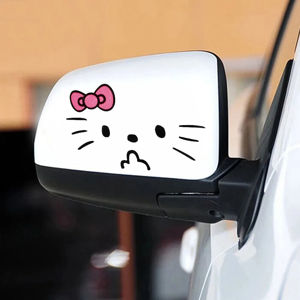 1 пара hello kitty зеркало заднего вида автомобиля Kawayi Наклейка Стайлинг для автомобиля ноутбука Ipad мебель Прекрасный милый Декор стикер s