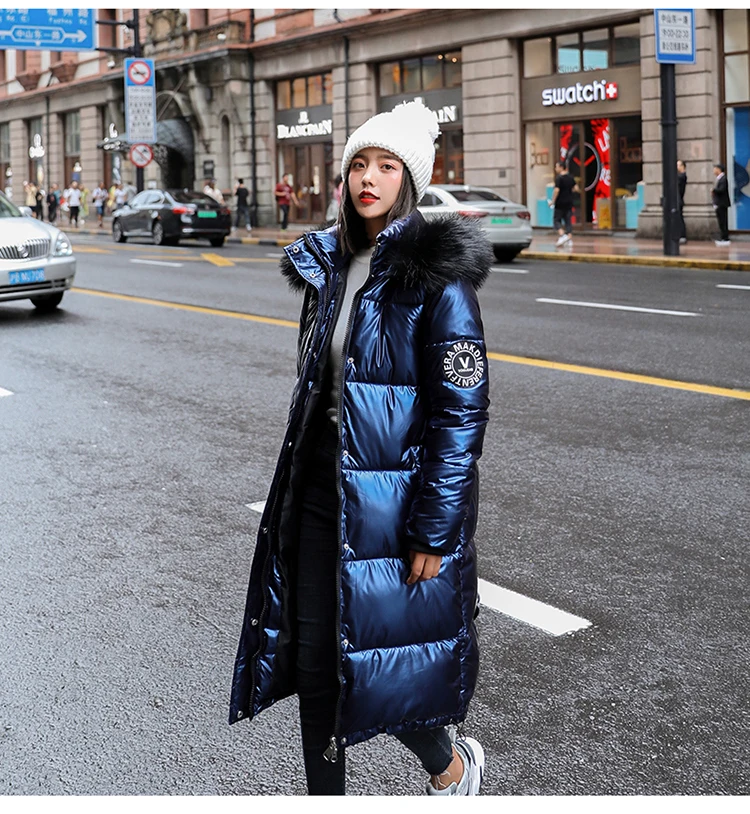 Winter Women's Down jacket Hooded Jackets 2019 Large size Fur Parka Jacket Women Fashion Casual Coats Medium Long Warm | Женская