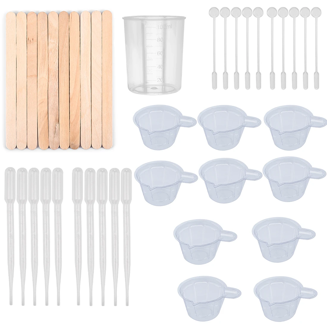 

Resin Jewelry Making Tools Set Epoxy Resin Set Plastic Disposable Cups Spoons Dispenser Dropper Stirring Stick Jewelry Tools