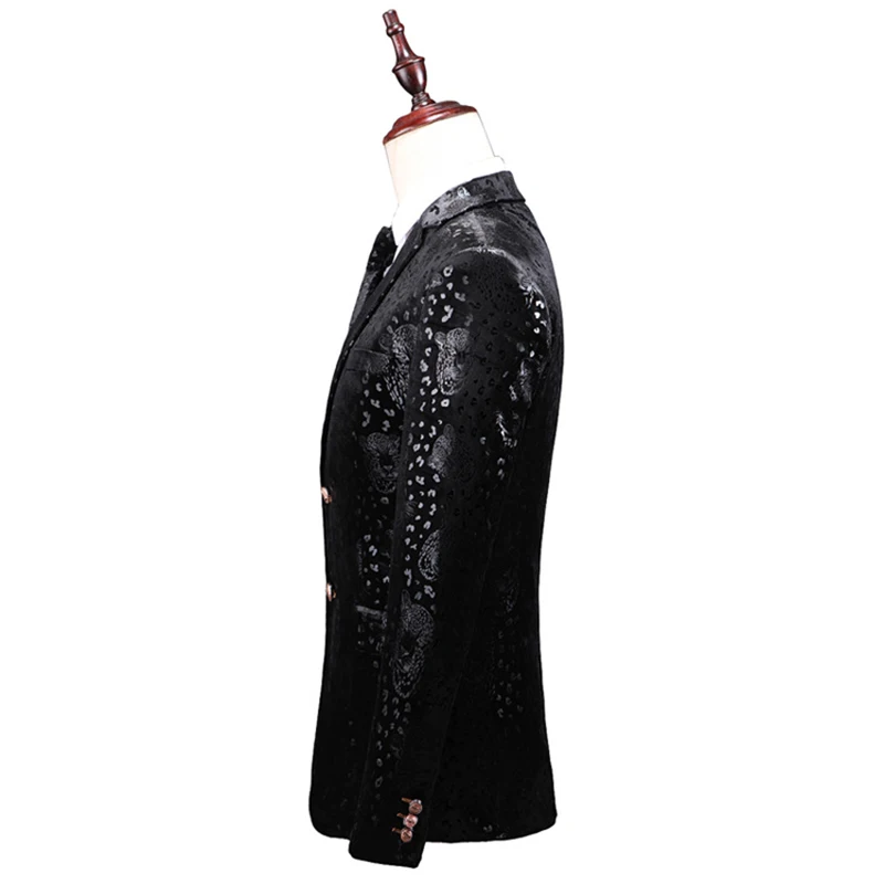 Shenrun Для мужчин Slim Fit 3 предмета костюм модные Цветочный принт костюмы Свадебные