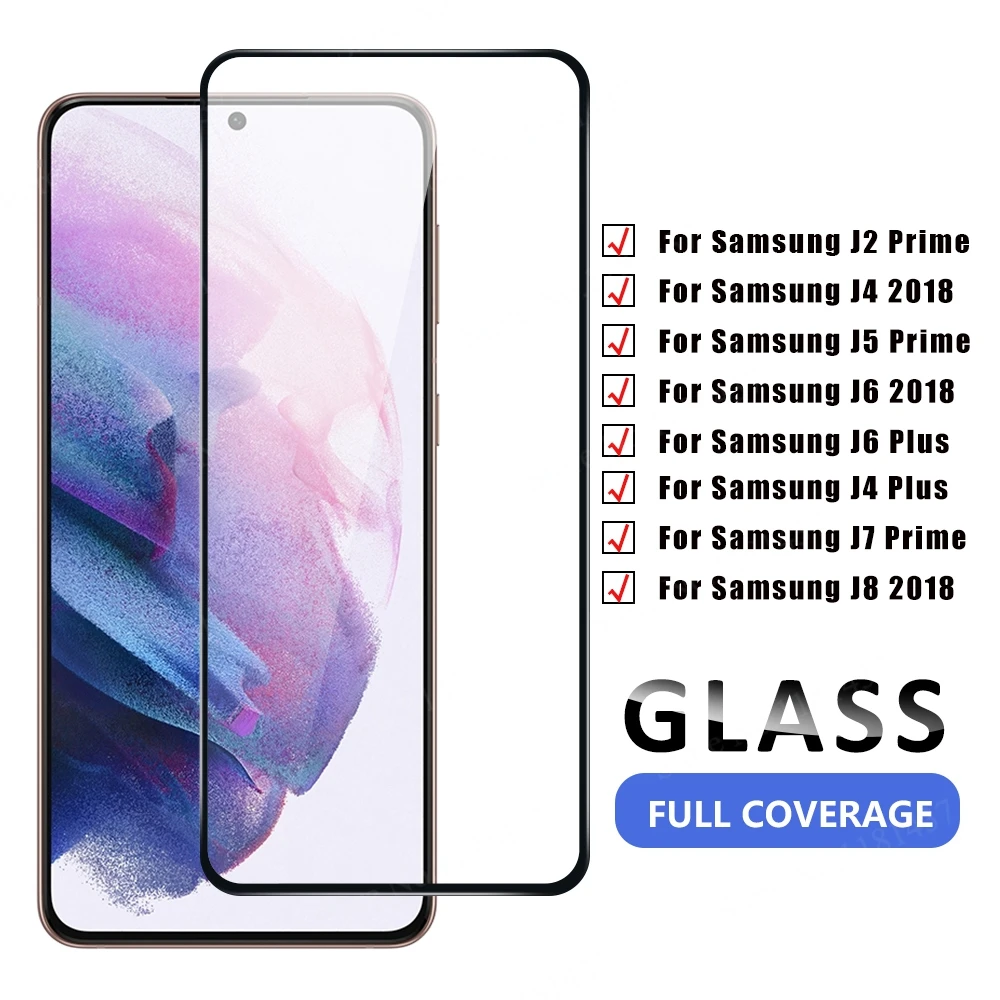 

Защитное стекло для Samsung Galaxy J4 J6 Plus 2018, Защита экрана для Samsung J2 J5 J7 Prime J8 2018 J6, закаленная пленка для экрана