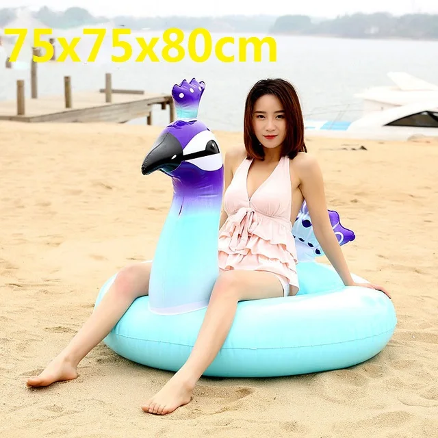Inflatable Giant Flamingo Swan Unicorn Float For Adult Tube Circle Pool Party Toys Ride-On Air Mattress Swimming Ring boia images - 6