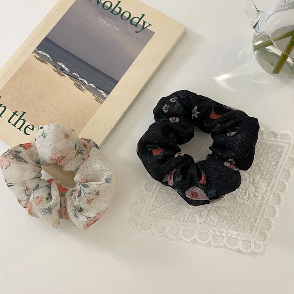 

Mesh Flower Scrunchies Hair Ring Hairband Women Girls Hair Accessories Ponytail Holder Hair Ring Elastic Hair Circle Rubber Band