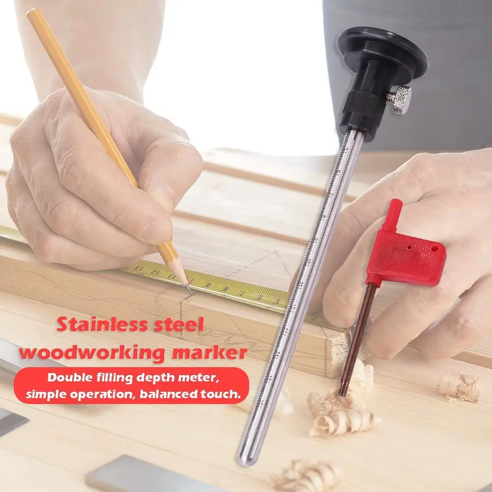 Wood Scribe Mortise Gauge Tool Woodworking Wheel Marking Ruler Red Angle Carpentry Card Scraper Diamond Scriber | Инструменты
