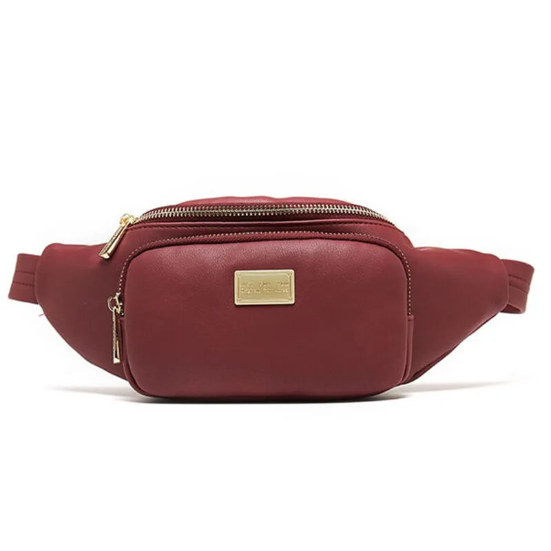 Vento Marea Фирменная новинка Женская Большая вместительная черная поясная сумка 2019