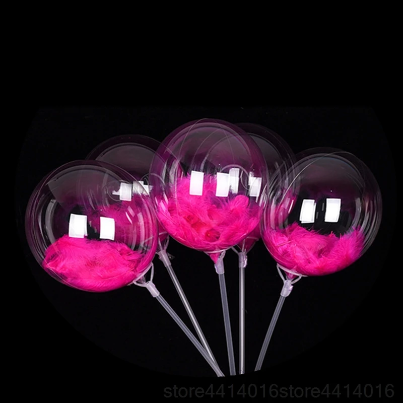 Воздушный шар BoBo 18 дюймов + 100 шт. перьев прозрачный воздушный из ПВХ сделай сам