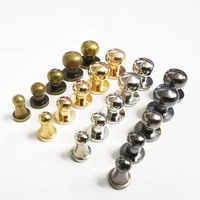 10set metal alloy knob screw rivets studs round monk head rivets spikes decor diy crafts leather belt watch band nail buckles