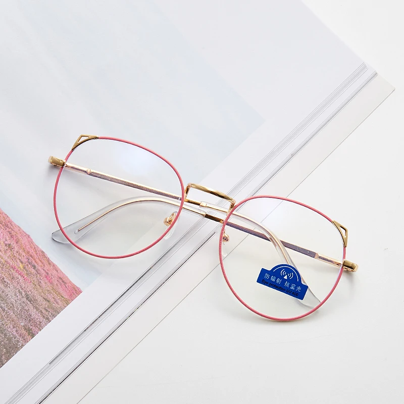 женские Кошачьи глаза сексуальный супер металлическая рамка анти голубые