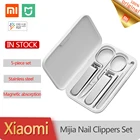 Кусачки для ногтей из нержавеющей стали Xiaomi Mijia 5 шт.компл., триммер, педикюрные кусачки для ухода за ногтями, пилка для ногтей, профессиональные инструменты для красоты