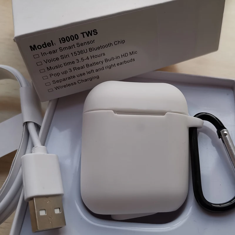 I9000 tws оригинальные bluetooth наушники Air 2 1:1, беспроводные наушники с супер басами i9000tws в уши, умные сенсорные наушники с микрофоном
