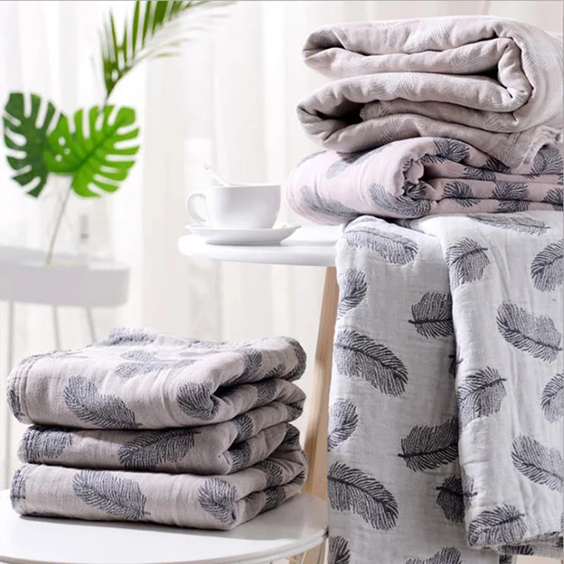 Летнее хлопковое муслиновое одеяло покрывало для кровати дивана путешествий