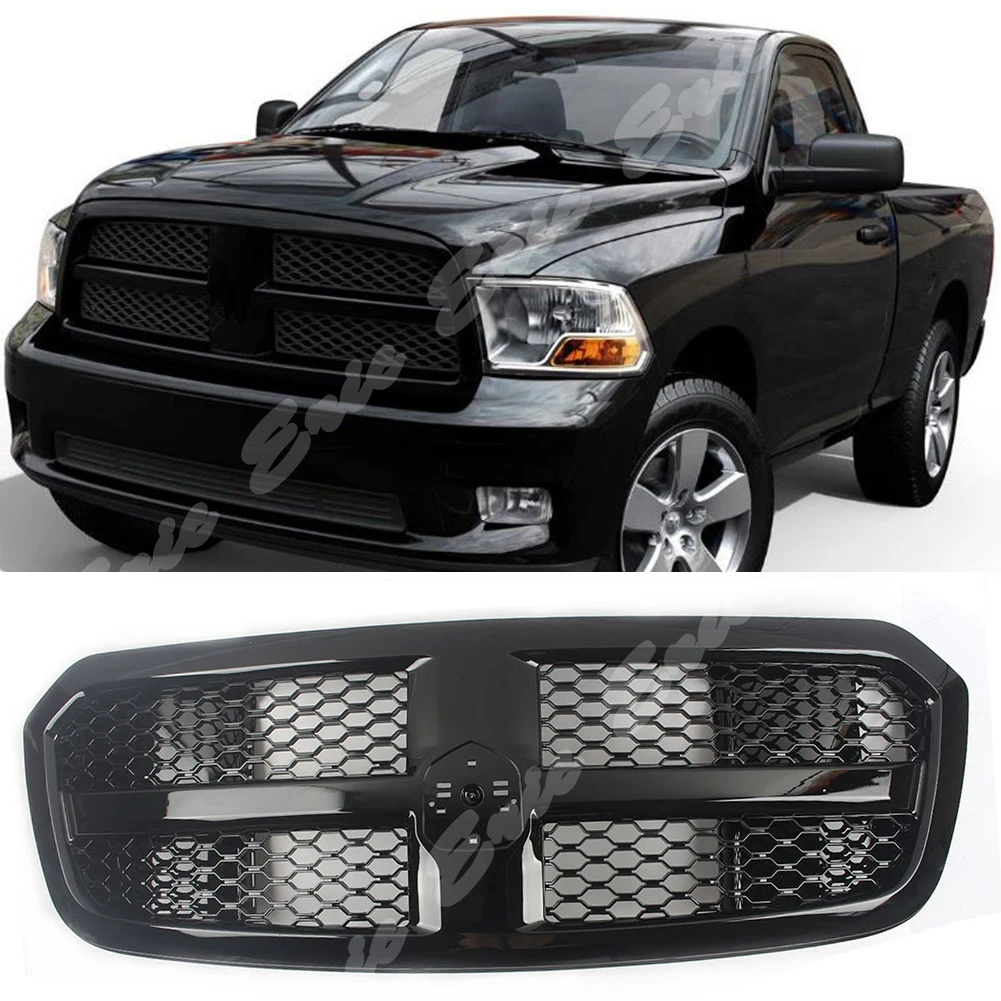 Передняя гоночная заготовка бампер решетка крышка для Dodge RAM 1500 2014 2015 2016 2017 Черный