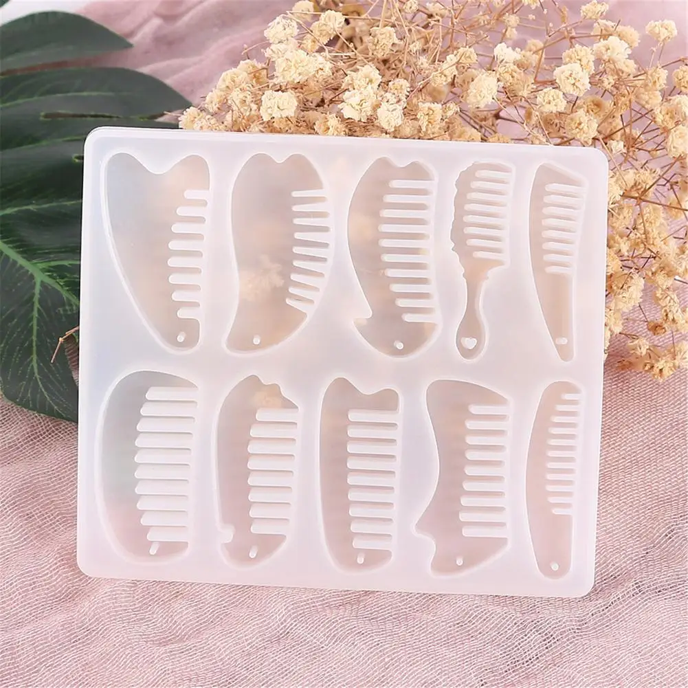 

1pcs UV Resin Clear Silicone For Comb Mold For Epoxy Resin With Real Flower Handmade Jewelry Tools Resin Molds For Jewelry