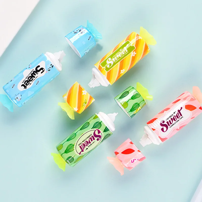 

6pcs Mini Sweet Correction Tape Sugar Candy 5mm White Tapes for Gel Pen Correcting Stationery Office School Supplies H6905