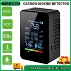 Датчик CO2 5 в 1 измеритель CO2 цифровой тестер температуры и влажности углекислого газа TVOC HCHO детектор монитор качества воздуха