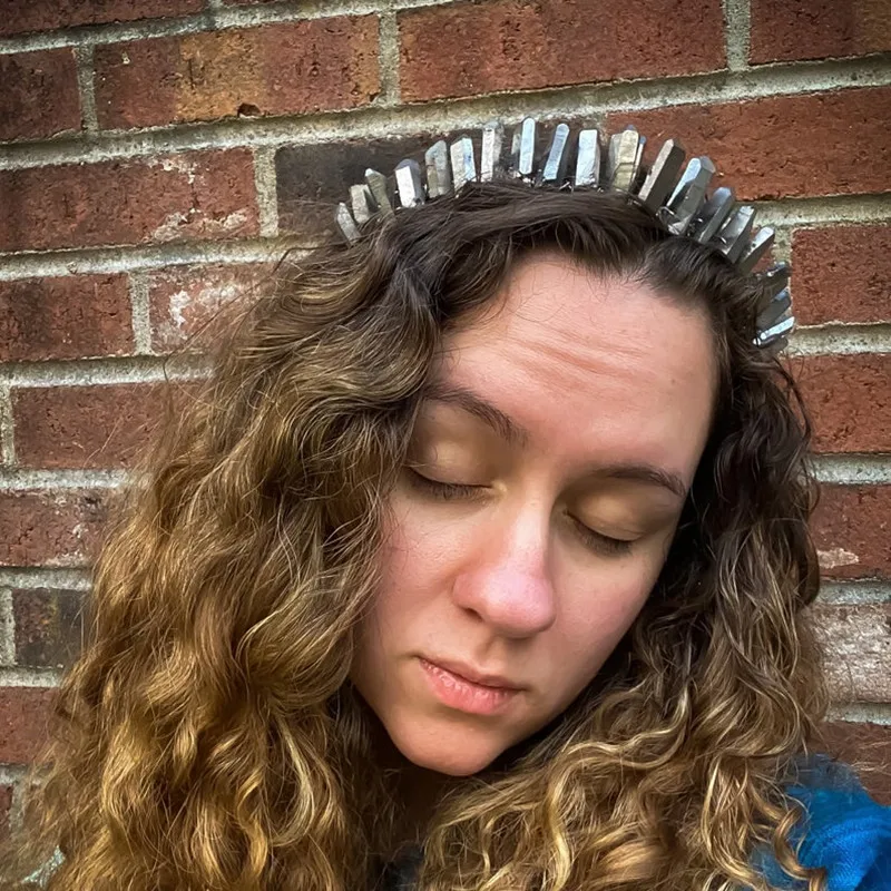 

Quartz Crystal Mystic Hair Acc Comb Crystal Headpiece Bohemian Gray Headdress Crystal Hair Acc Accessories Boho Bridal Wedding