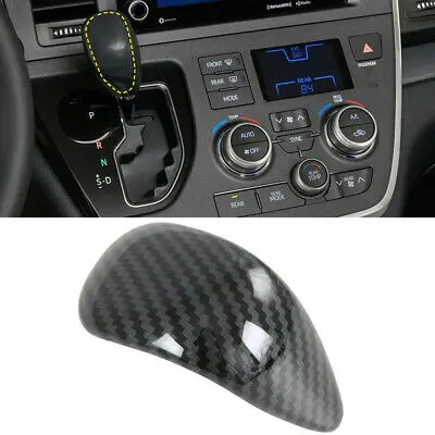 

Посмотрите углеродного волокна Внутренний чехол для рычага переключения передач Накладка для Toyota Sienna 2015-2019