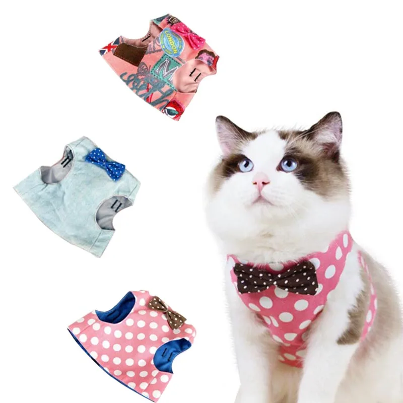 

Cute Pet Cat Bow Chest Strap Breathable Pet Vest Small Medium Dog Breathable Chest Strap Comfortable Traction Rope Pet Supplies