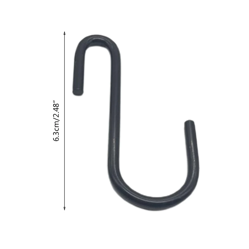 

10Pcs Black Coating S Shaped Hooks Home Storage Utility Metal Hangers Storage Holder for Hanging Plant Towel Kitchen