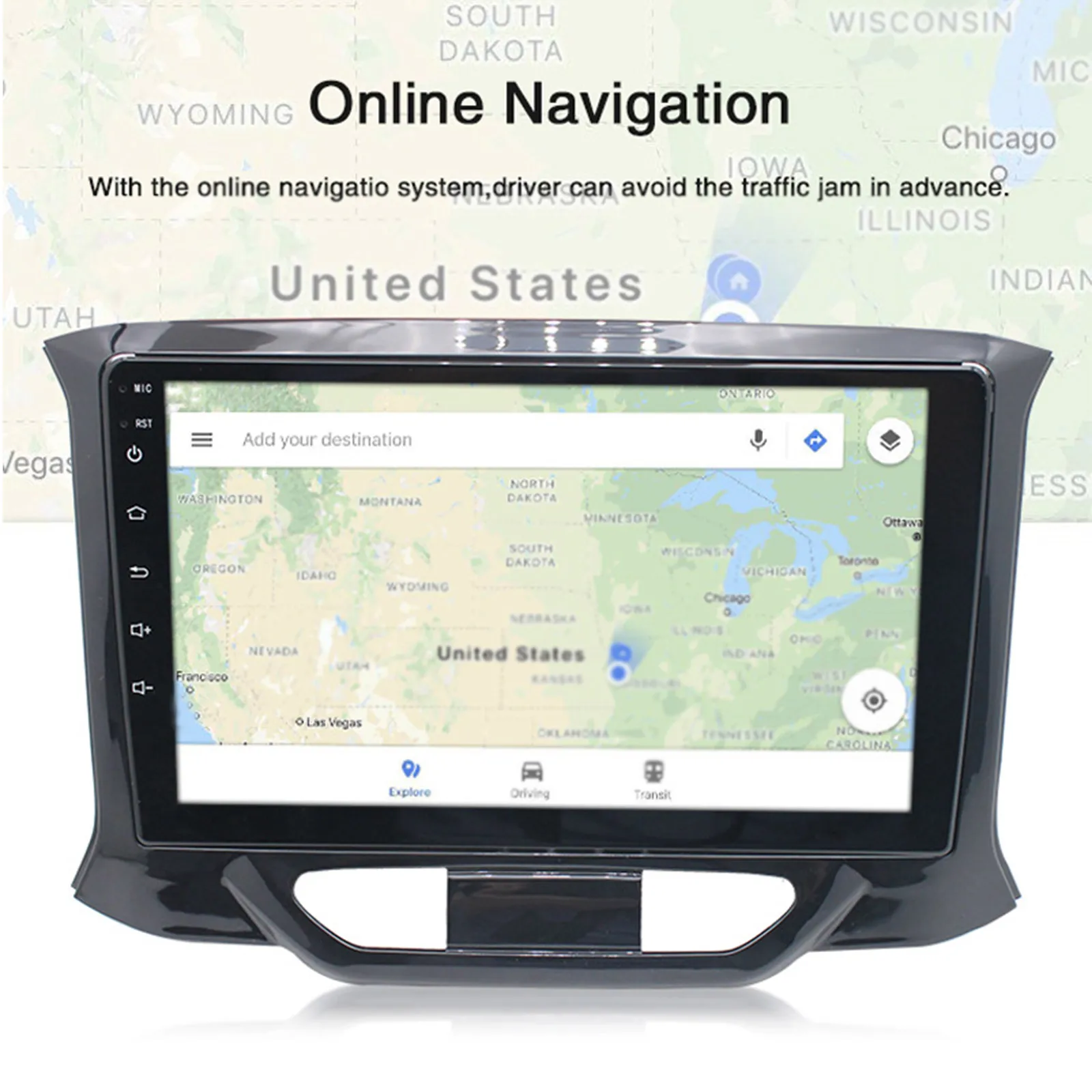 

High-Definition Display 9-Inch Car MP5 Player Touch Screen Double Dins Car MP5 Player Bluetooth For LADA X RAY 2015-2020