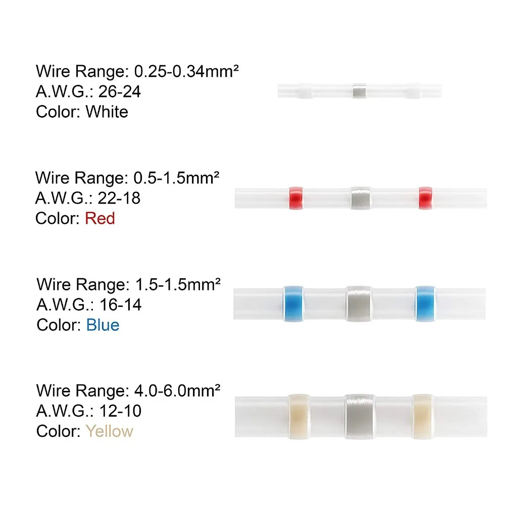 360 шт. термоусадочные стыковые соединители для проводов|Терминалы| |