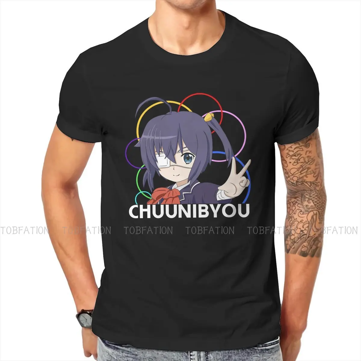 

Повседневная футболка Rikka Takanashi, креативная уличная одежда Chuunibyou Demo Koi Ga Shitai, повседневная мужская футболка с коротким рукавом, идея для пода...