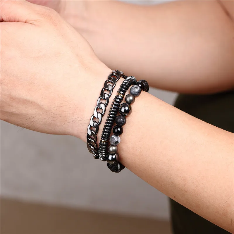 3/4 шт./комплект браслеты из натурального камня|Плетеные браслеты| |