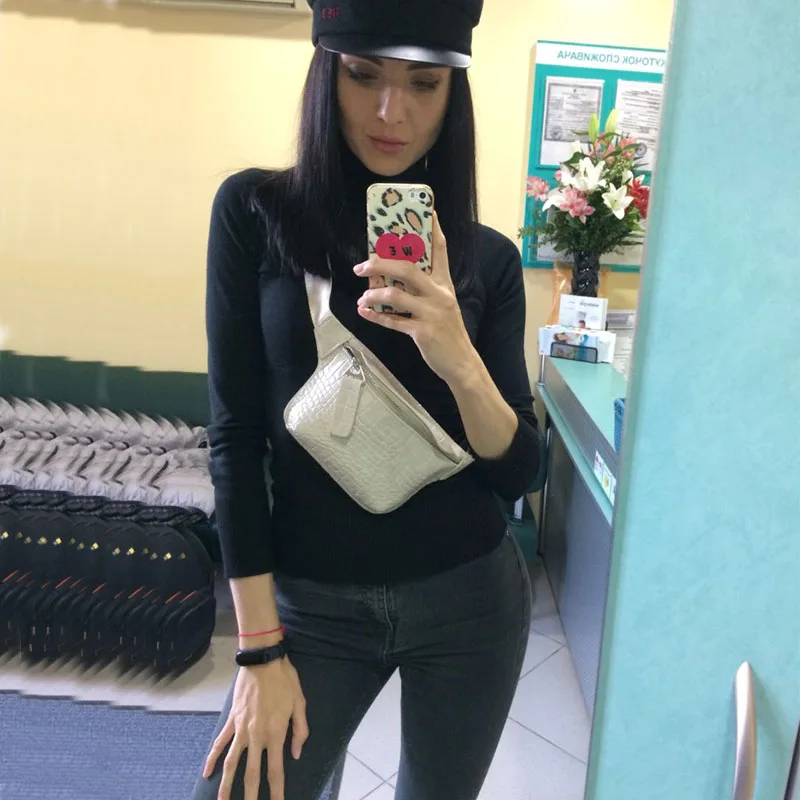 Поясная сумка женская сумка из искусственной кожи Модная поясная сумка женская сумка для телефона повседневная черная нагрудная сумка для девочек рюкзак на плечо B135