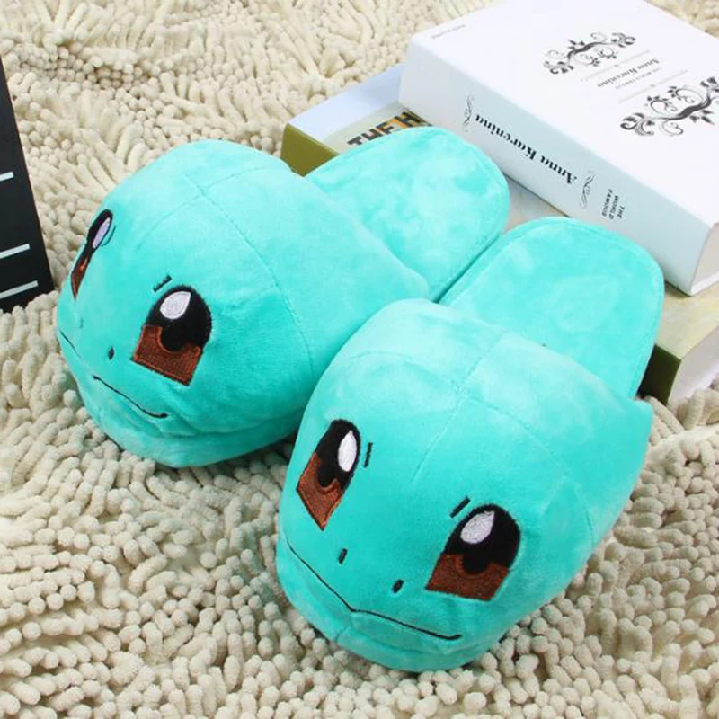 Покемон Пикачу Snorlax Squirtle Charmander плюшевые куклы Домашние тапочки Женские домашние