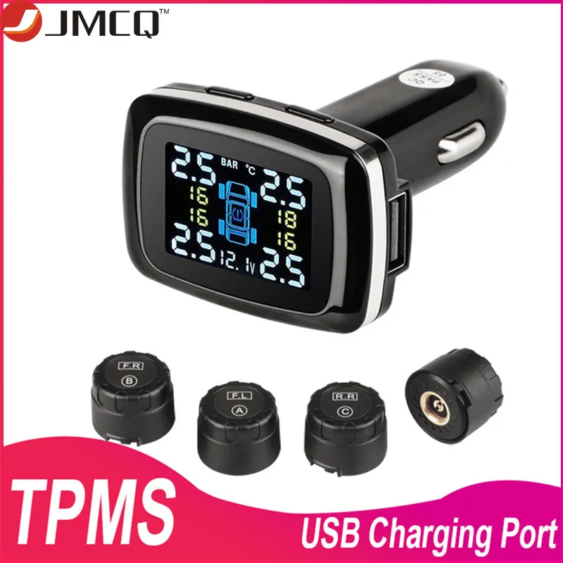 JMCQ автомобильный TPMS система мониторинга давления в шинах ЖК дисплей Авто