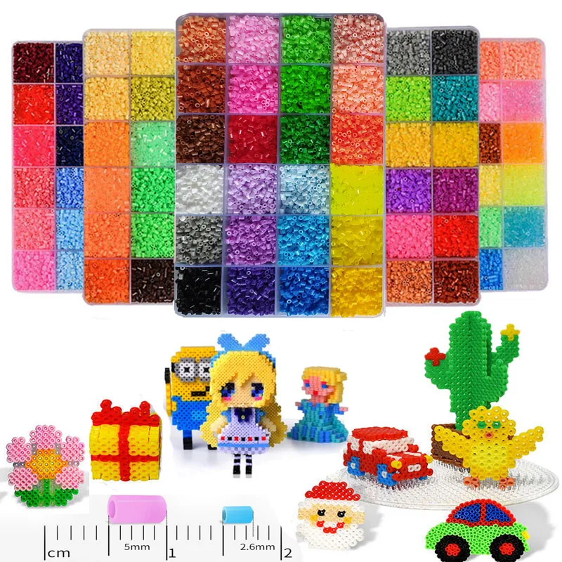 

NEW 72 colors 39000pcs Perler Toy Kit 5mm 2.6mm Hama beads 3D Puzzle DIY Toy Kids Creative Handmade Craft Toy Gift