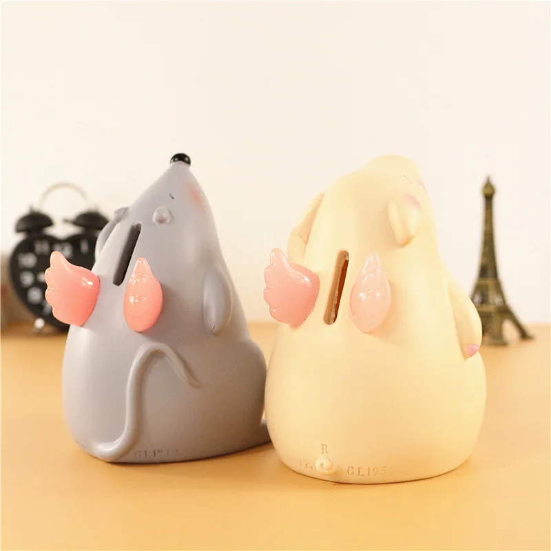 Копилка Kawaii Wing в виде животного большая копилка для монет настольное украшение