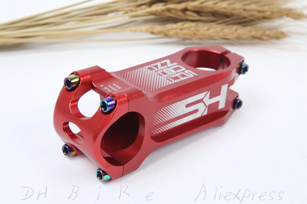 Высокое качество PROHONSUN алюминиевый сплав 6061 T6 CNC PVD MTB велосипедный стержень 0 градусов 80 мм Красочные DIY дорожный вынос руля для горного велосипеда - Цвет: Красный