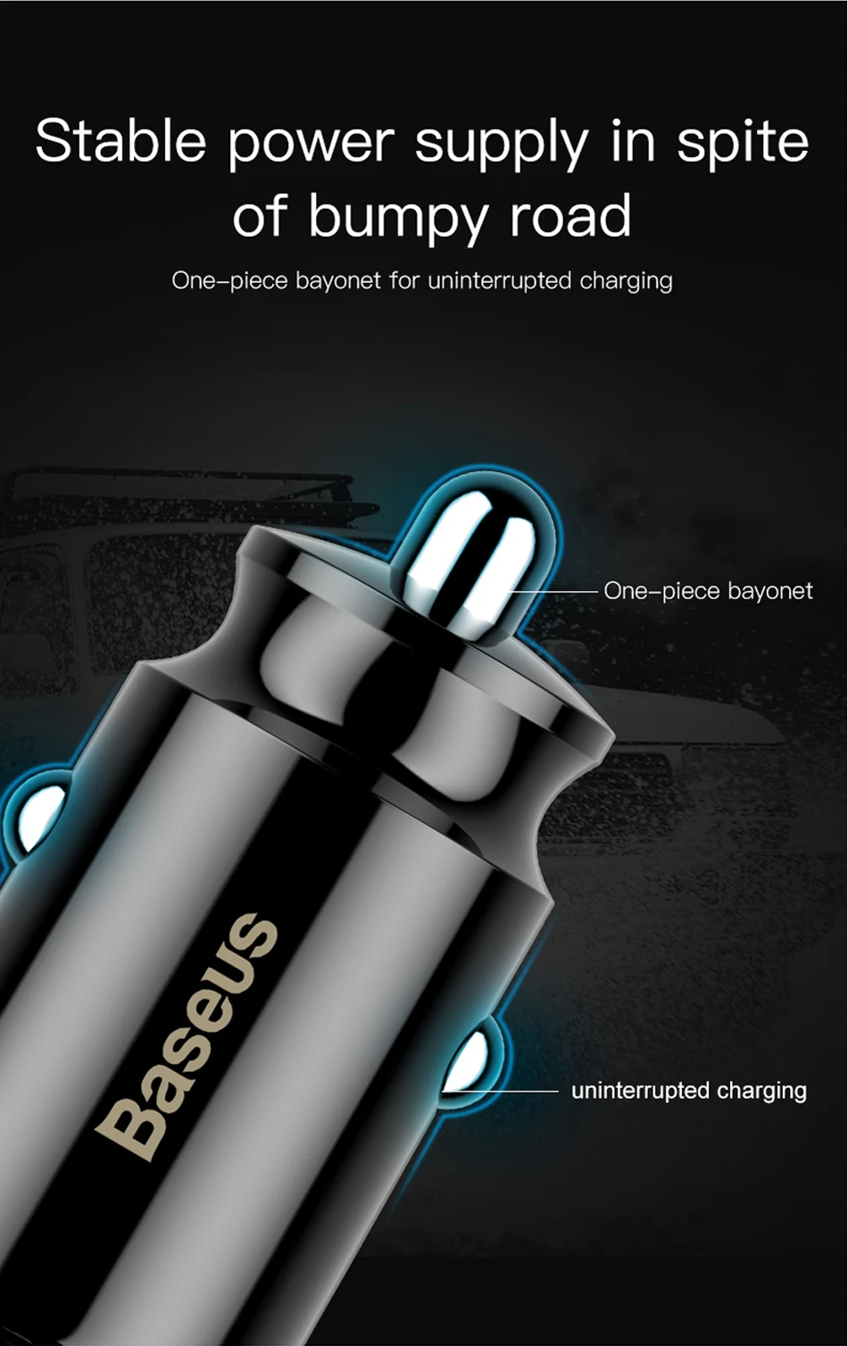 Baseus Mini USB Автомобильное зарядное устройство для мобильного телефона планшета gps 3.1A быстрое зарядное устройство автомобильное зарядное устройство двойной USB автомобильный адаптер зарядного устройства для телефона в автомобиле