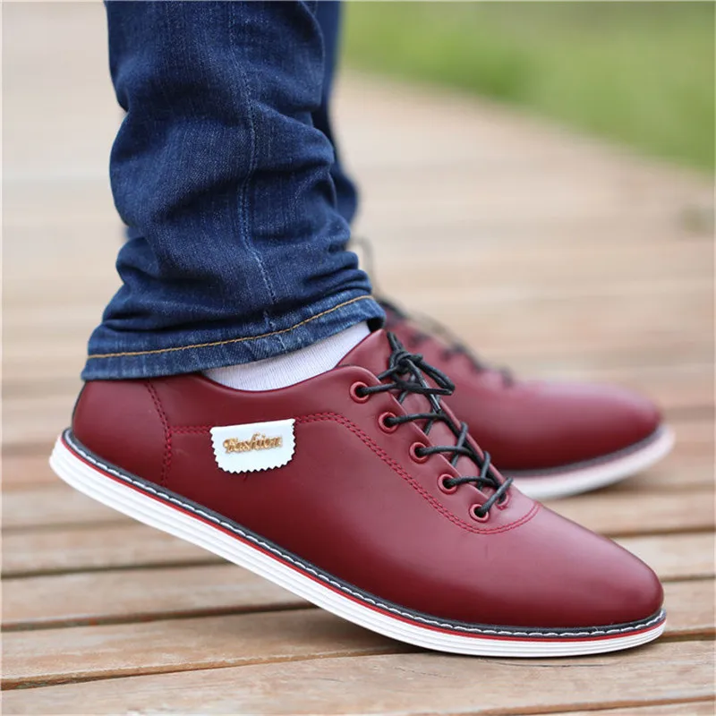 Men Shoes Business Casual for Male PU Leather 2019 Sneakers Fashion Loafers Walking Footwear Zapatos De Hombre | Обувь