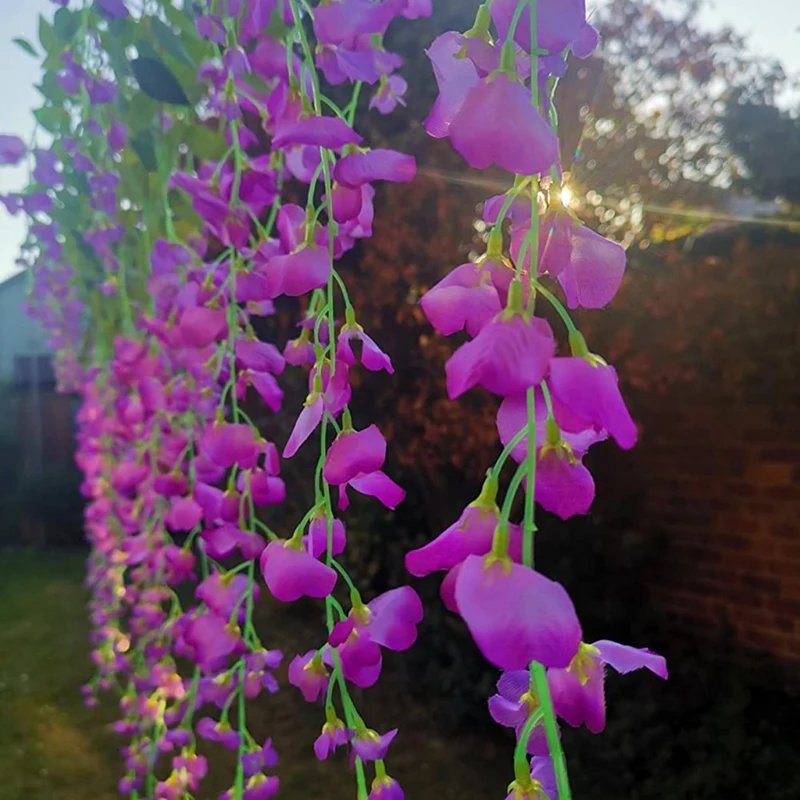 12 шт. 3 6 футов Искусственные цветы искусственная Глициния Виноградная лоза для
