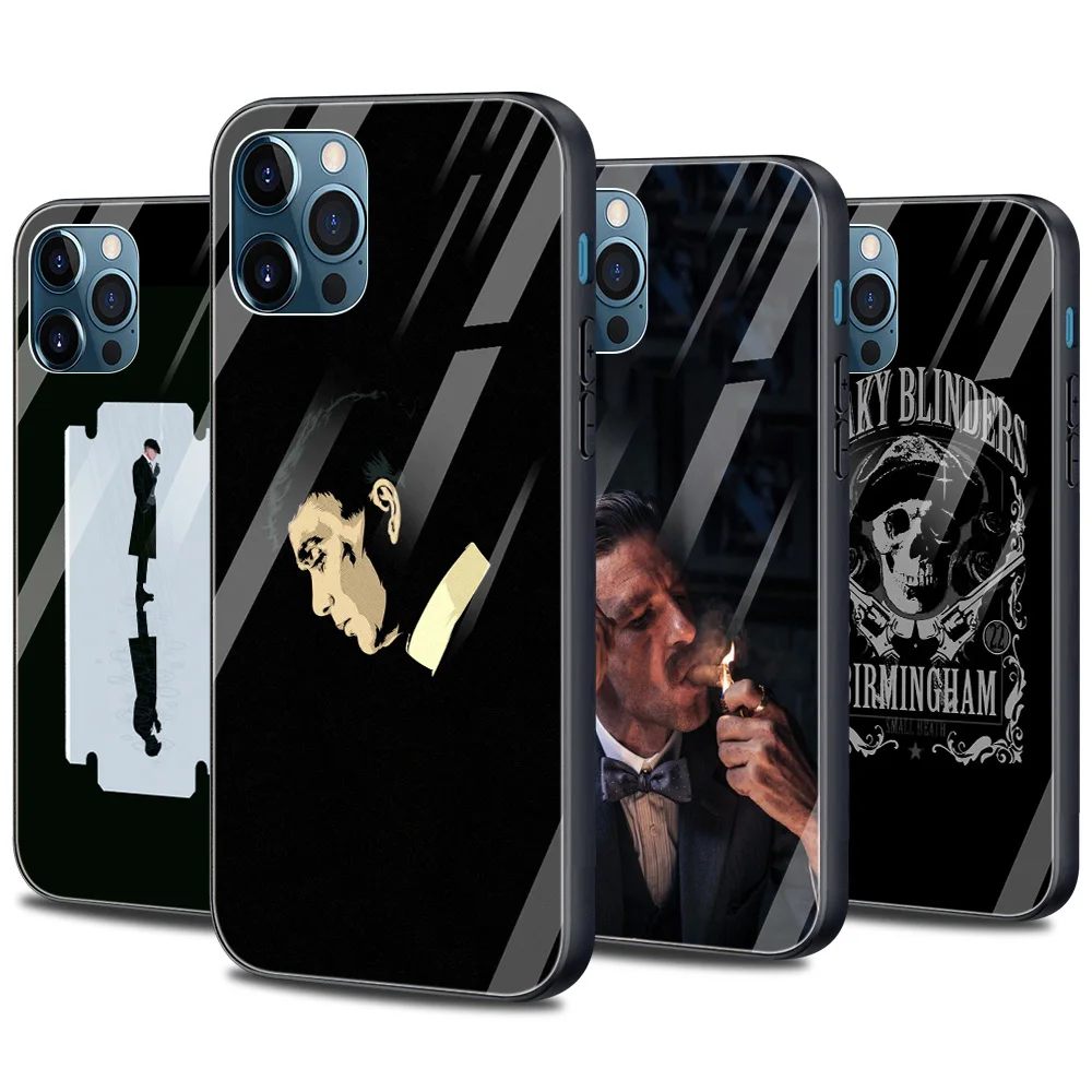 

Peaky Blinders Phone case For iphone 13 12 11 mini xs max xR x 8 7 6s plus SE Bumper glass Fundas caso smartphone