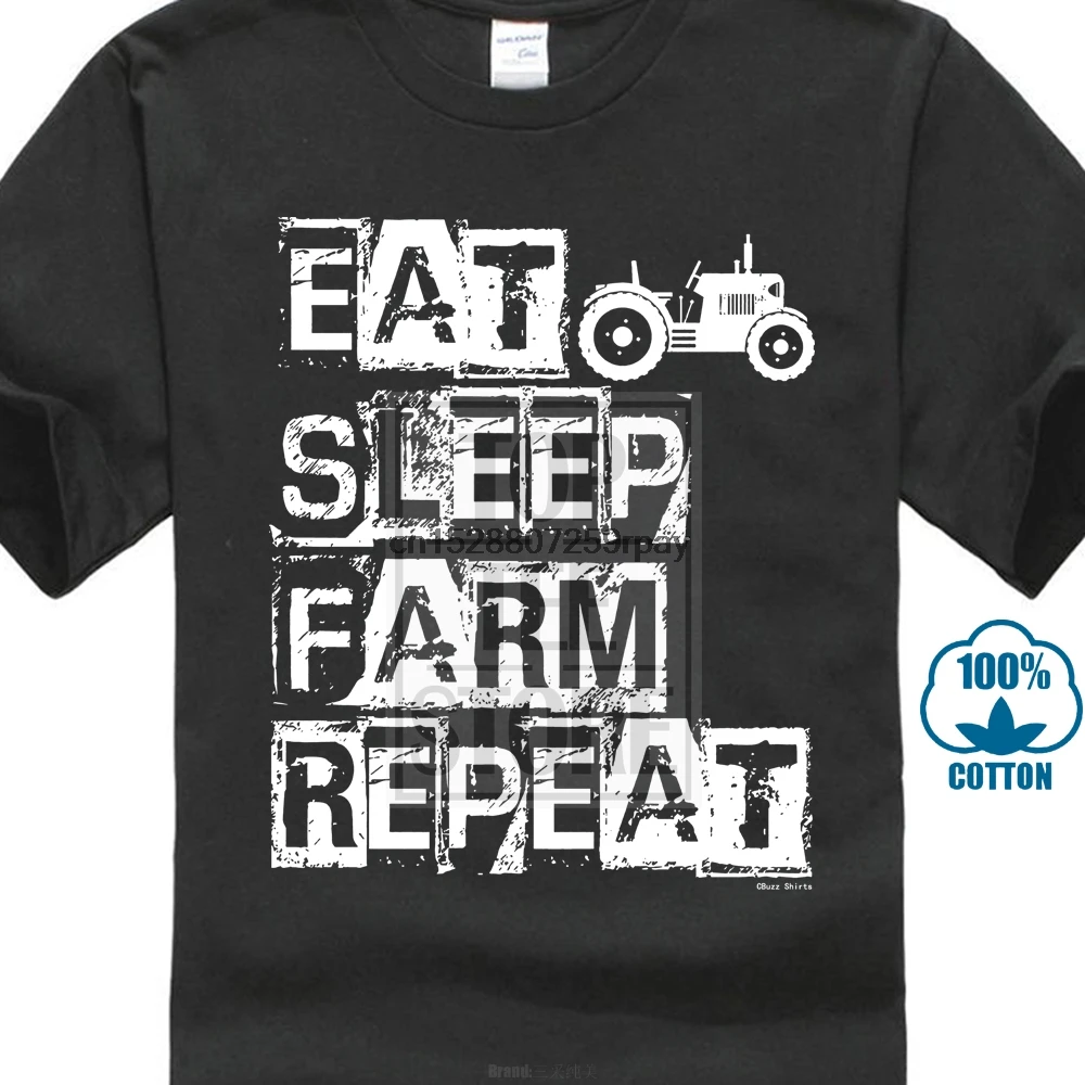

Eat Sleep Farm Repeat T Shirt Mens Ladies Unisex Tractor Funny T Shirt Casual Short Sleeve For Men Clothing Summer Top Tee