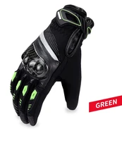 high class black motocross gloves for motorcycle dirtbike green red screen touch carbon fiber hard shell plus size gloves