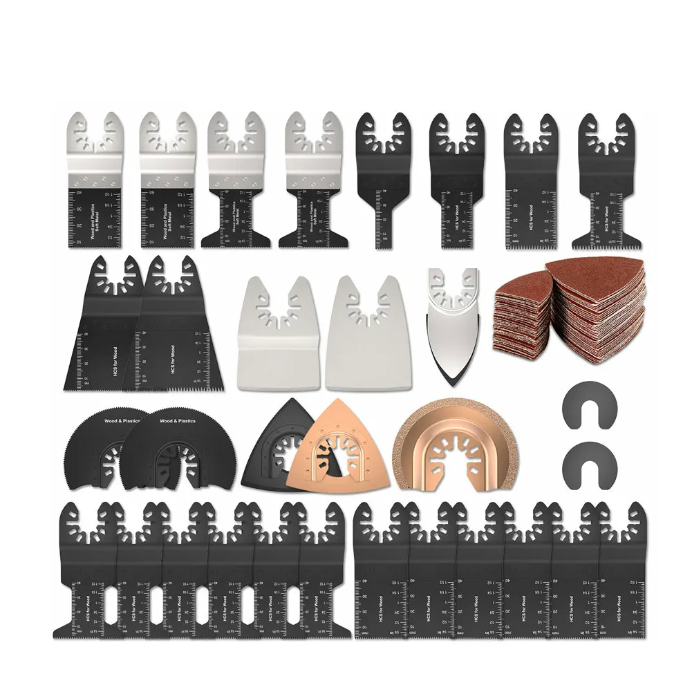 

108PCS/set Oscillating Multitool HCS Saw Blades Accessories Kit Home Oscillating Multitool Blades for Fein Multimaster Dewalt