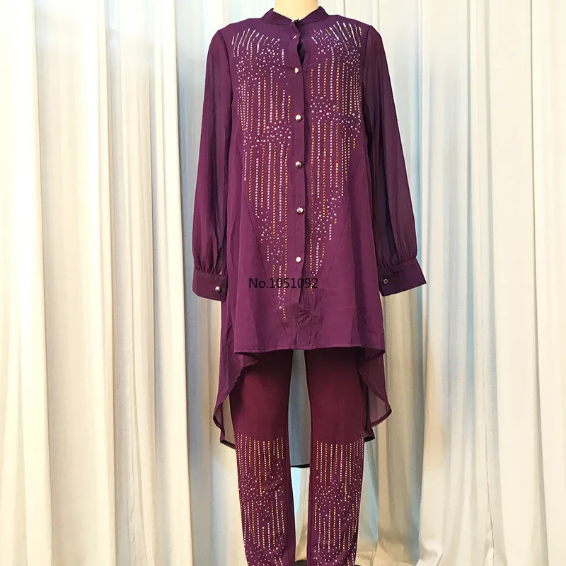 Африканские комплекты для женщин новый комплект из 3 предметов с бриллиантами