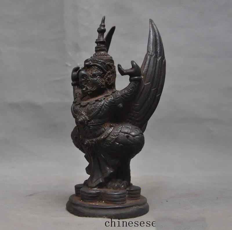 

christmas Tibetan Buddhism bronze Winged Garuda Bird God Tantra Buddha Statue halloween